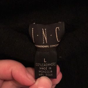 Off the Shoulder Cashmere Black Top INC : SZ L